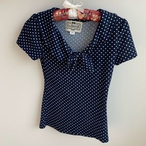 vintage polka dot top